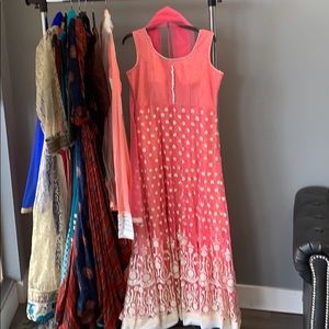 Beautiful pink dress with very detail nice work